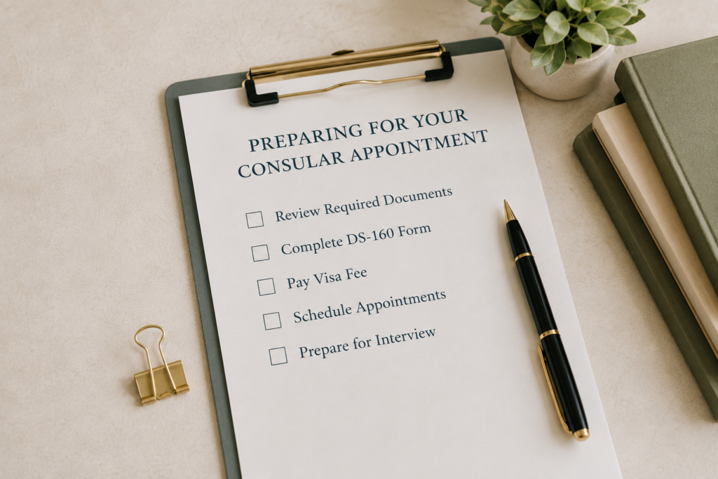 Consular processing and concierge immigration support at Monica Kristen Therapy