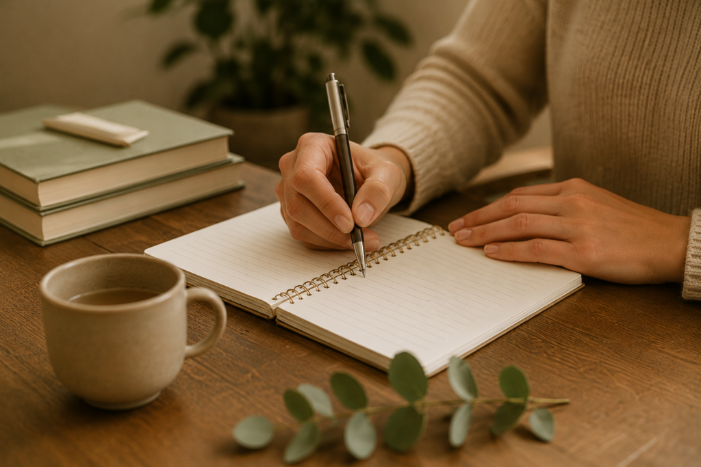 Journaling about survivor support following human trafficking and trauma with Monica Kristen Therapy